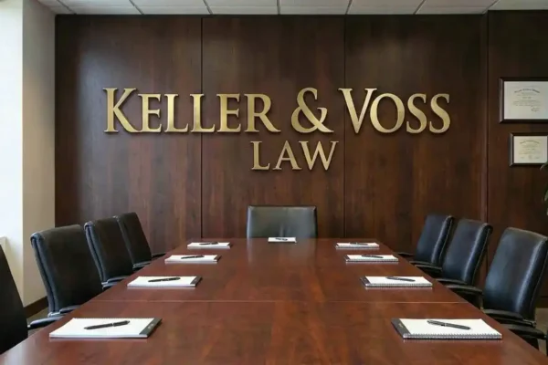 Keller & Voss Law Non lit office signs