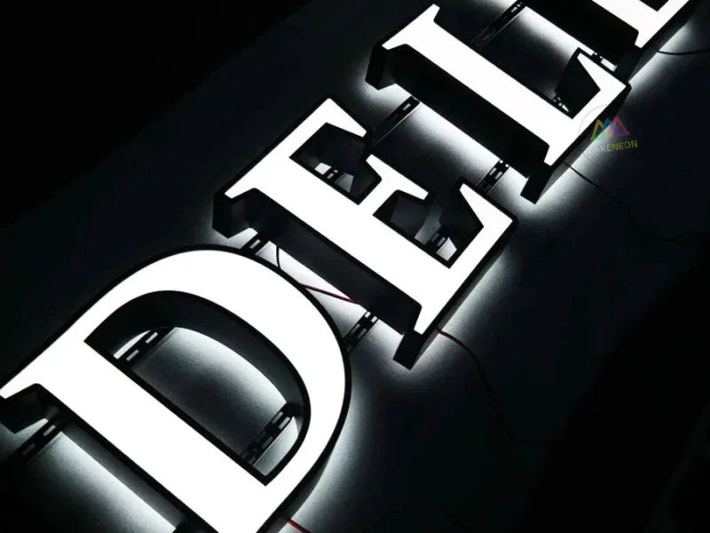 3d front and backlit signs