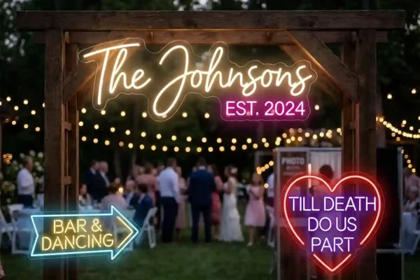 Custom made neon signs for wedding