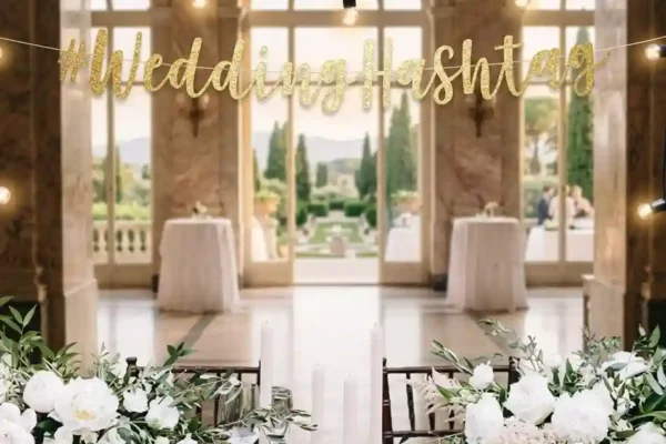 Wedding hashtags signs