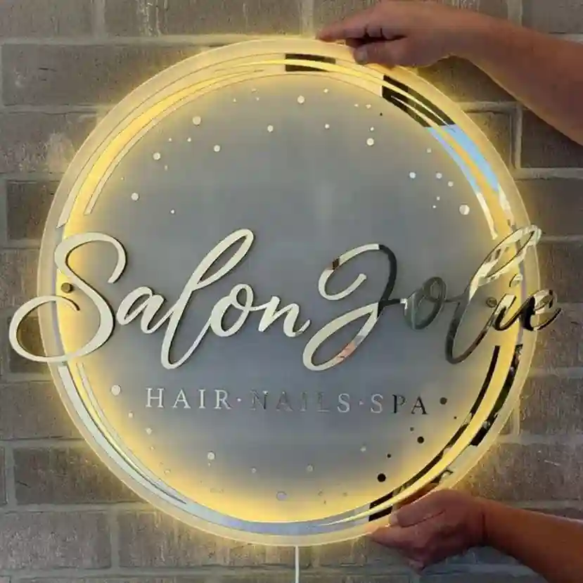custom round acrylic sign