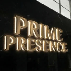 Prime Presence - Custom 3D Front & backlit sign