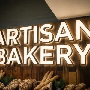 Artisan Bakery - Illuminated 3d front and backlit sign